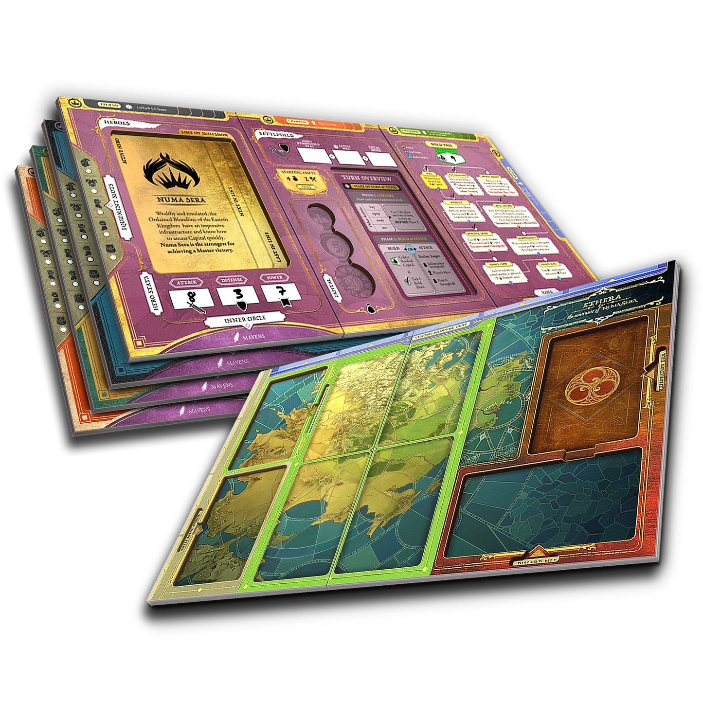 Winds Of Numa Sera: The Board Game - Dual-Layer Boards Upgrade