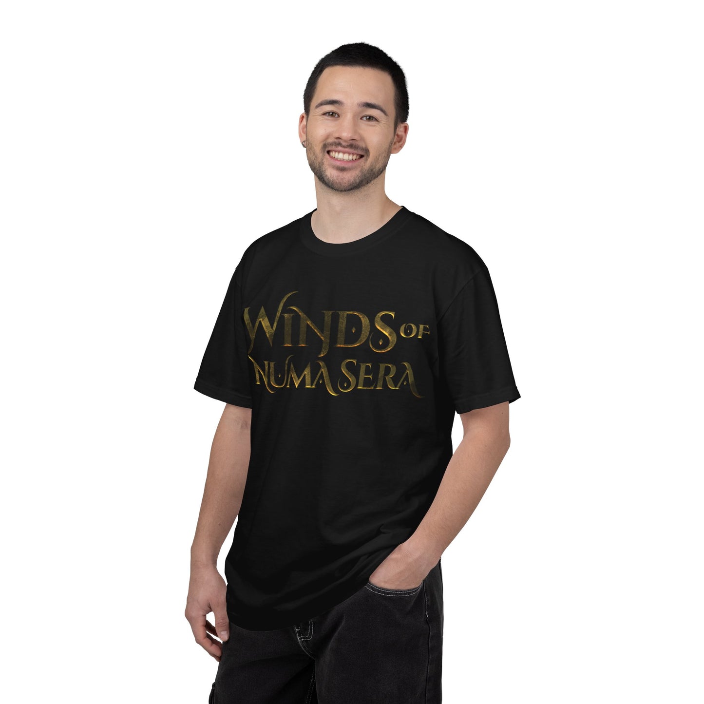 Winds of Numa Sera T-Shirt — Distressed Gold Logo Tee