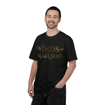 Winds of Numa Sera T-Shirt — Distressed Gold Logo Tee