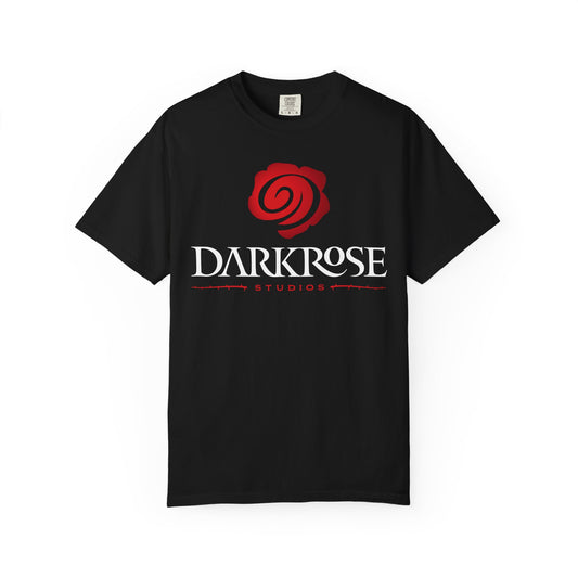 Darkrose Studios T-Shirt — Red Rose Logo Graphic Tee