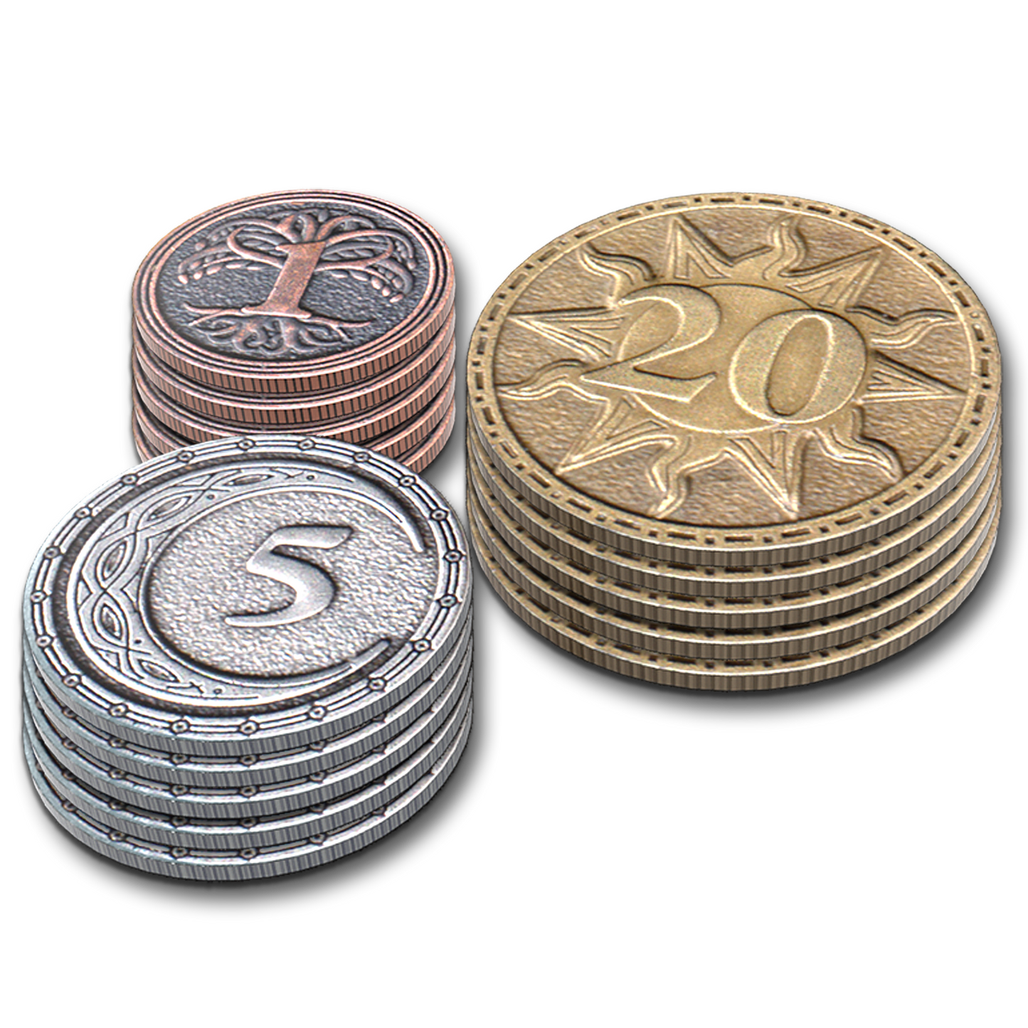 Winds Of Numa Sera: The Board Game - Metal Capitol Coin Upgrade